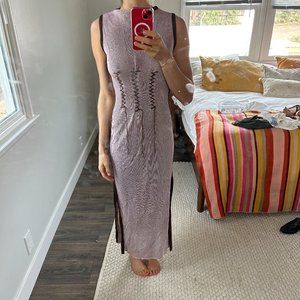 Kepler Pale Lilac Slip V Dress